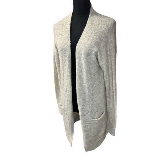 Aritzia Wilfred Free Aronson Alpaca Wool Blend Oatmeal Color Cardigan sz Small - Picture 3 of 10